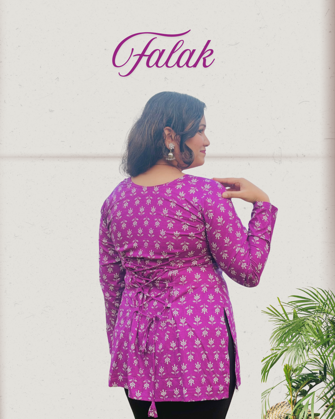 Falak – Full Sleeves Square Neck Short Kurti