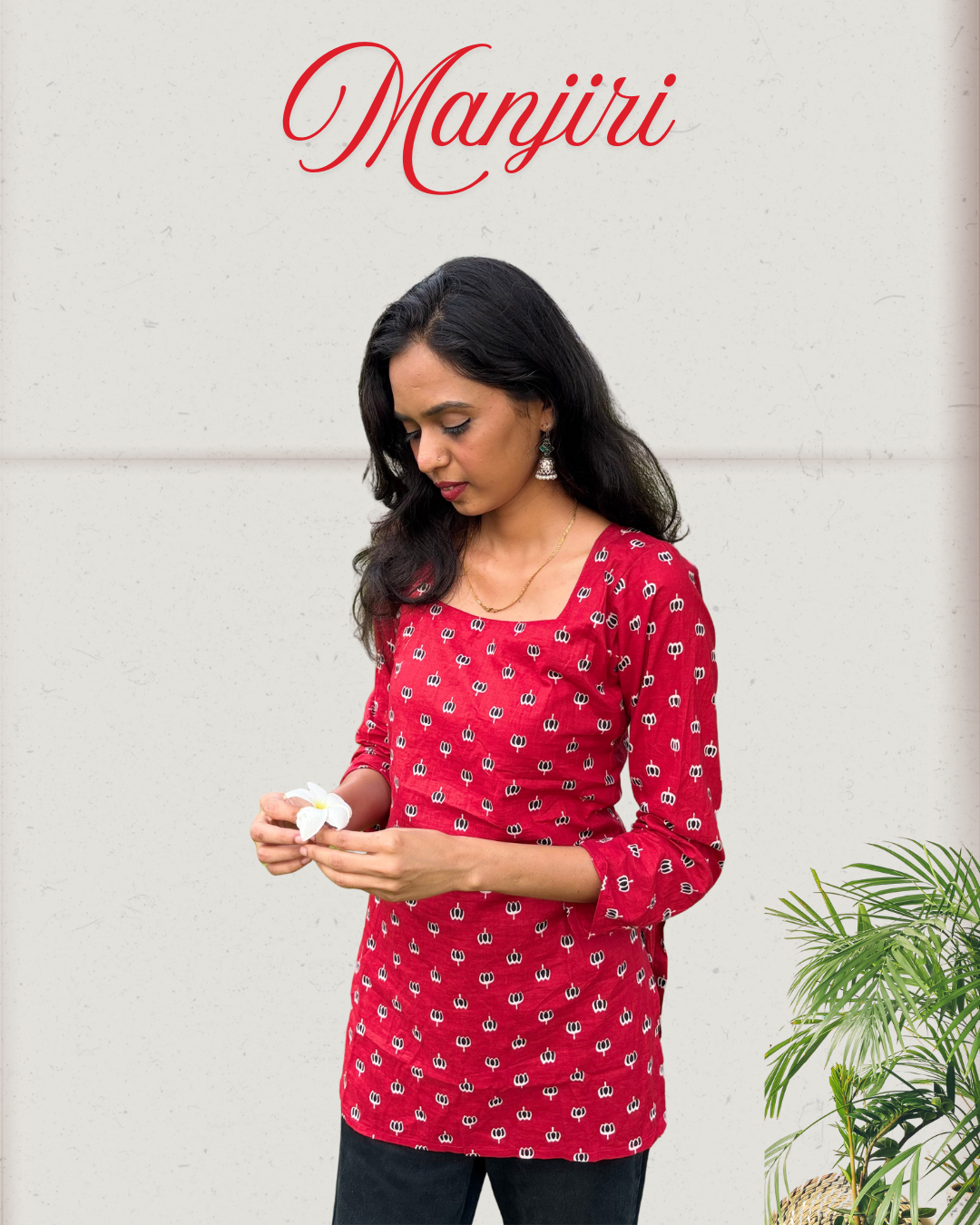 Manjiri – Full Sleeves Square Neck Short Kurti