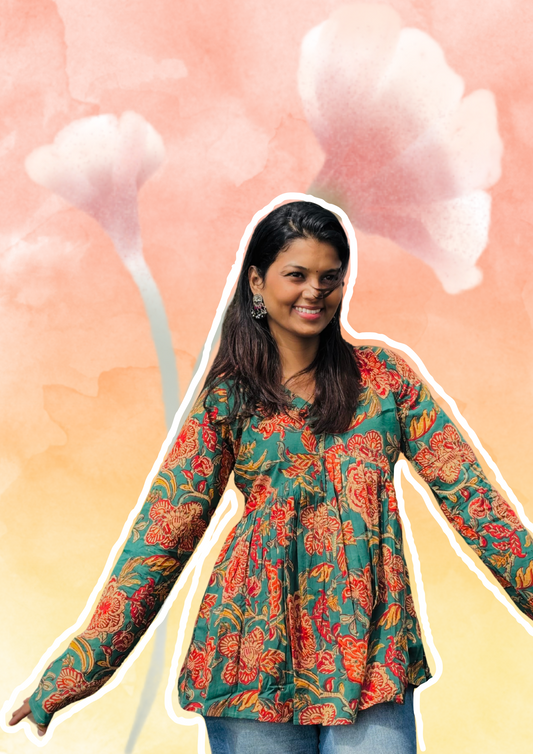 Tulip Tales – Jaipuri Handblock Edition